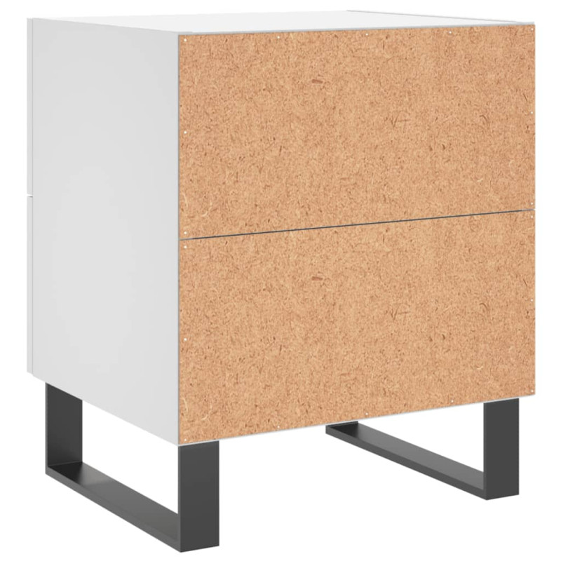 Produktbild för Sängbord 2 st vit 40x35x47,5 cm konstruerat trä