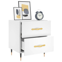 Produktbild för Sängbord 2 st vit 40x35x47,5 cm konstruerat trä