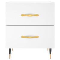 Produktbild för Sängbord 2 st vit 40x35x47,5 cm konstruerat trä
