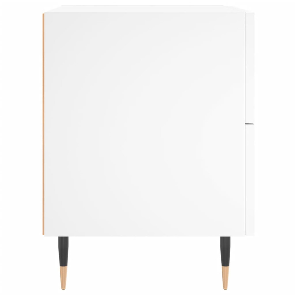 Produktbild för Sängbord 2 st vit 40x35x47,5 cm konstruerat trä