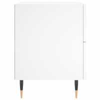 Produktbild för Sängbord 2 st vit 40x35x47,5 cm konstruerat trä