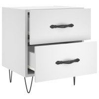 Produktbild för Sängbord 2 st vit 40x35x47,5 cm konstruerat trä