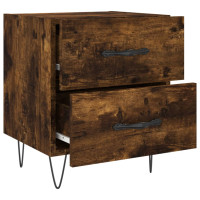 Produktbild för Sängbord 2 st rökfärgad ek 40x35x47,5 cm konstruerat trä