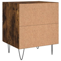 Produktbild för Sängbord 2 st rökfärgad ek 40x35x47,5 cm konstruerat trä