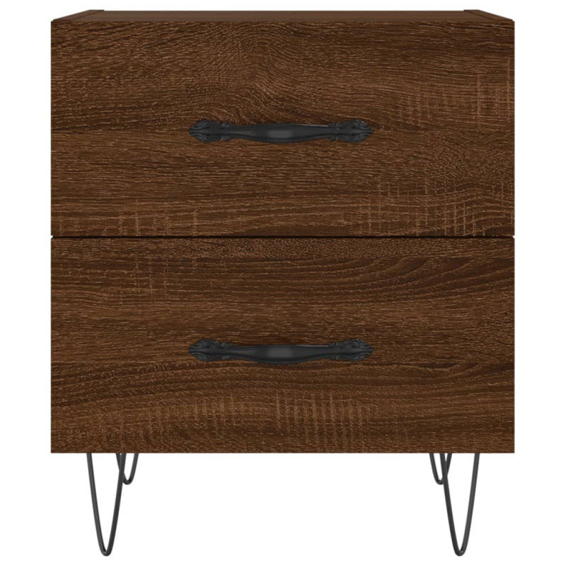 Produktbild för Sängbord brun ek 40x35x47,5 cm konstruerat trä