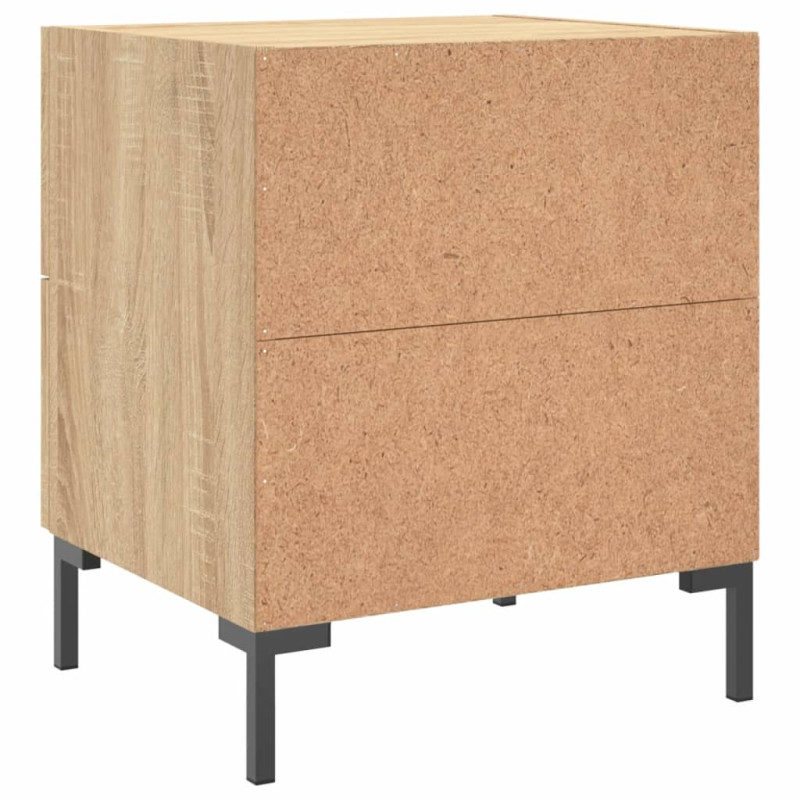 Produktbild för Sängbord 2 st sonoma-ek 40x35x47,5 cm konstruerat trä