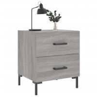 Produktbild för Sängbord grå sonoma 40x35x47,5 cm konstruerat trä