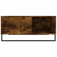 Produktbild för Soffbord rökfärgad ek 80x80x36,5 cm konstruerat trä