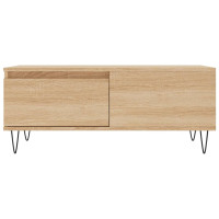 Produktbild för Soffbord sonoma-ek 90x50x36,5 cm konstruerat trä