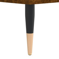 Produktbild för Soffbord rökfärgad ek 80x80x36,5 cm konstruerat trä