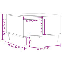 Produktbild för Soffbord vit 55x55x36,5 cm konstruerat trä