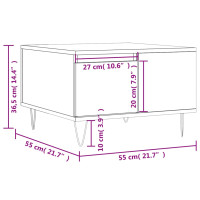 Produktbild för Soffbord betonggrå 55x55x36,5 cm konstruerat trä