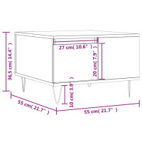 Produktbild för Soffbord grå sonoma 55x55x36,5 cm konstruerat trä