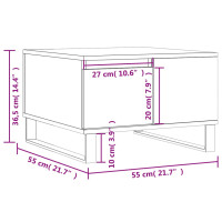 Produktbild för Soffbord betonggrå 55x55x36,5 cm konstruerat trä