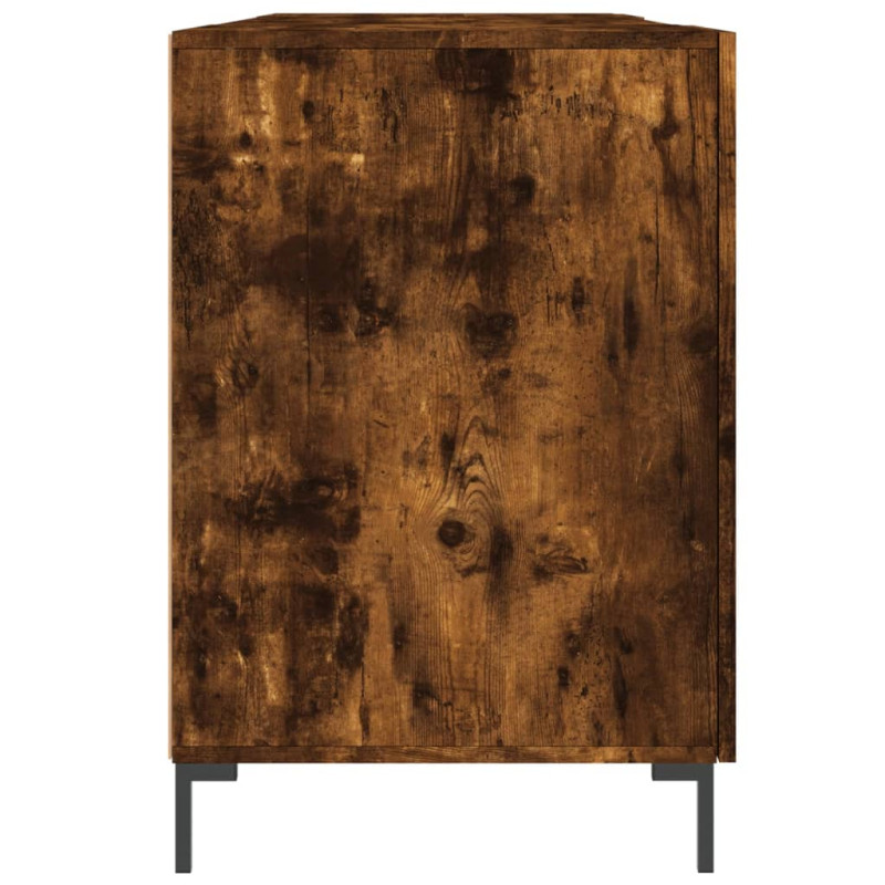 Produktbild för Skrivbord rökfärgad ek 140x50x75 cm konstruerat trä