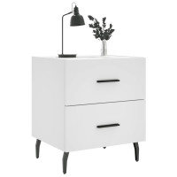 Produktbild för Sängbord 2 st vit 40x35x47,5 cm konstruerat trä