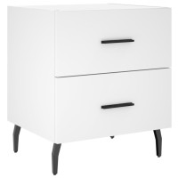 Produktbild för Sängbord 2 st vit 40x35x47,5 cm konstruerat trä