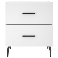 Produktbild för Sängbord 2 st vit 40x35x47,5 cm konstruerat trä