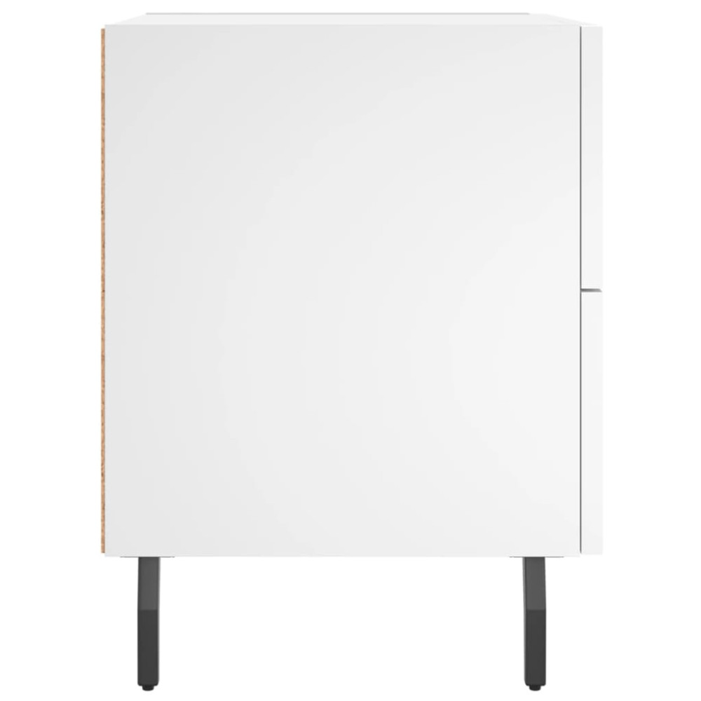 Produktbild för Sängbord 2 st vit 40x35x47,5 cm konstruerat trä