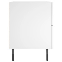 Produktbild för Sängbord 2 st vit 40x35x47,5 cm konstruerat trä