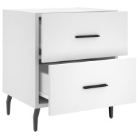 Produktbild för Sängbord 2 st vit 40x35x47,5 cm konstruerat trä