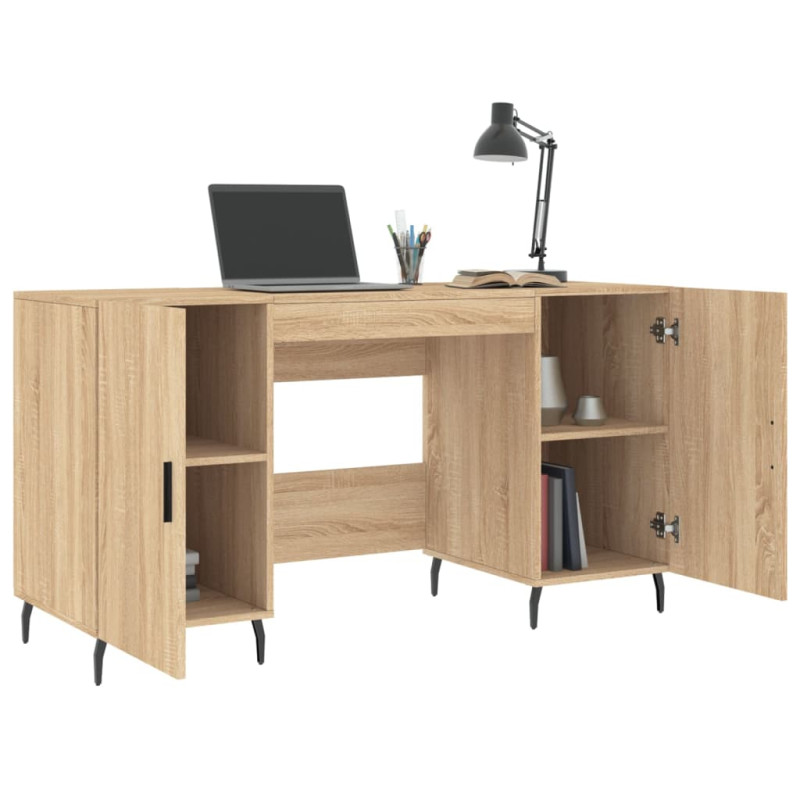 Produktbild för Skrivbord sonoma-ek 140x50x75 cm konstruerat trä