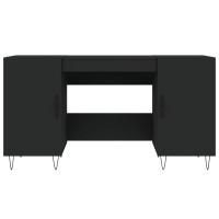 Miniatyr av produktbild för Skrivbord svart 140x50x75 cm konstruerat trä