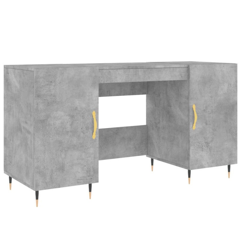Produktbild för Skrivbord betonggrå 140x50x75 cm konstruerat trä