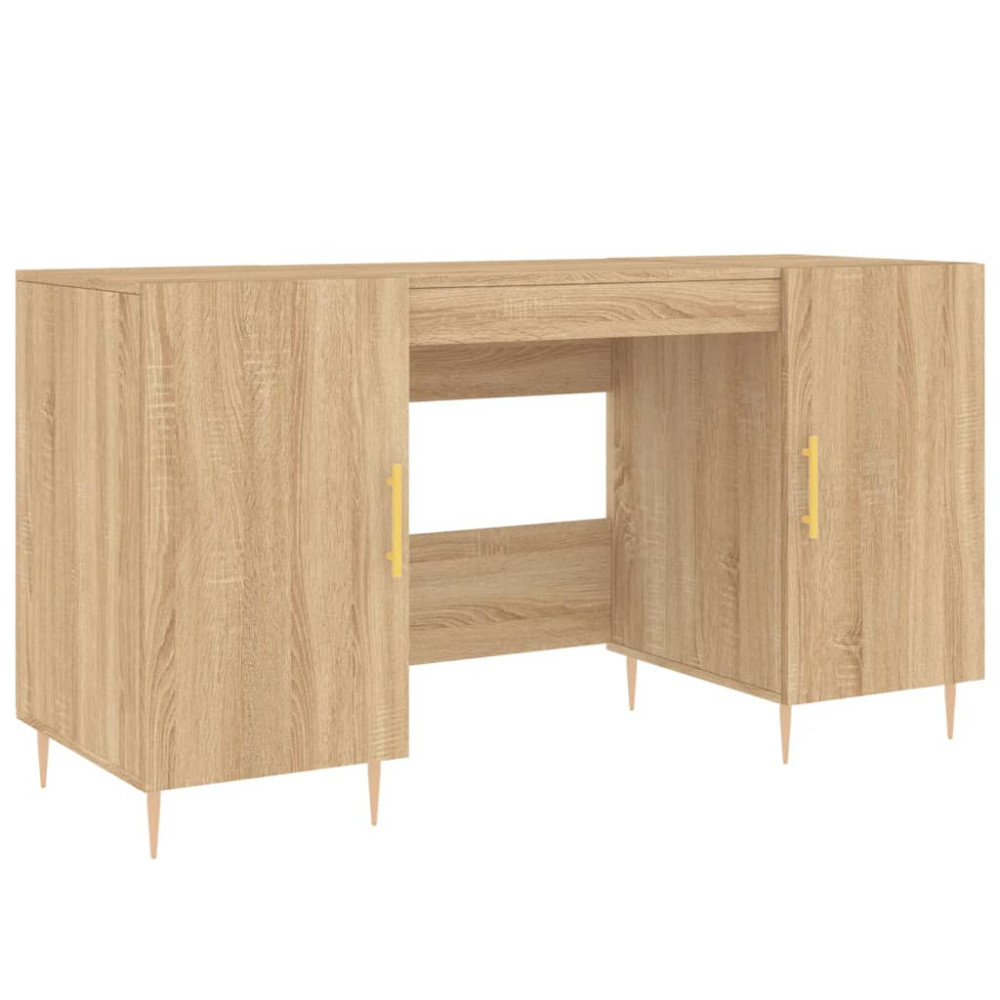 Produktbild för Skrivbord sonoma-ek 140x50x75 cm konstruerat trä