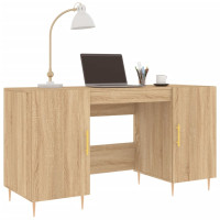 Produktbild för Skrivbord sonoma-ek 140x50x75 cm konstruerat trä