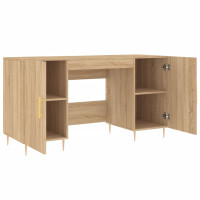 Produktbild för Skrivbord sonoma-ek 140x50x75 cm konstruerat trä