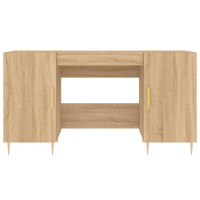 Produktbild för Skrivbord sonoma-ek 140x50x75 cm konstruerat trä