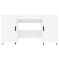 Miniatyr av produktbild för Skrivbord vit 140x50x75 cm konstruerat trä