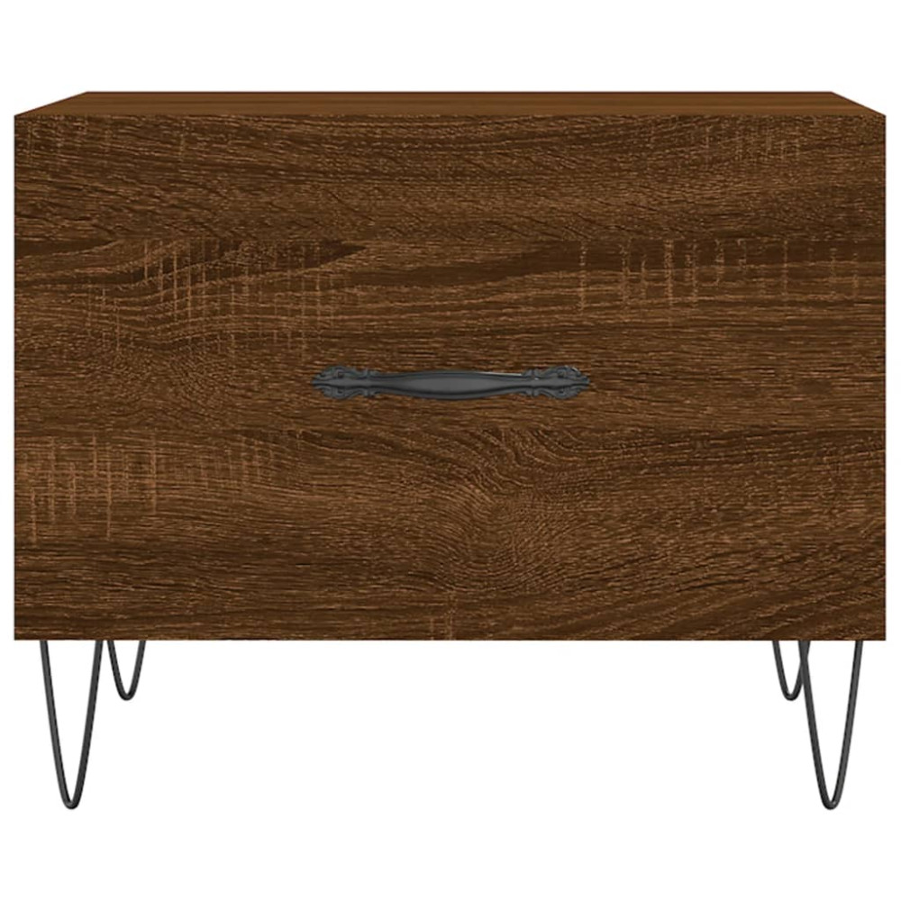 Produktbild för Soffbord brun ek 50x50x40 cm konstruerat trä