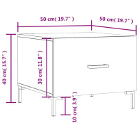 Produktbild för Soffbord svart 50x50x40 cm konstruerat trä