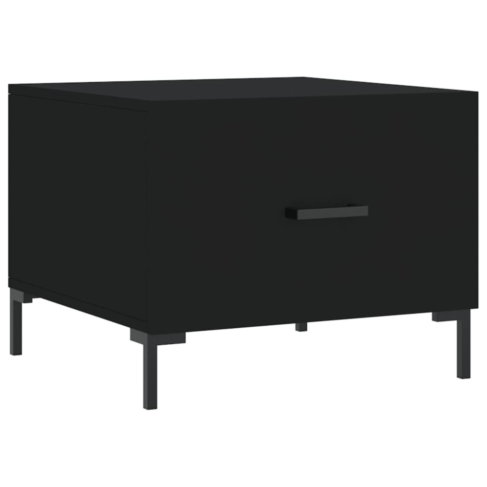 Produktbild för Soffbord svart 50x50x40 cm konstruerat trä