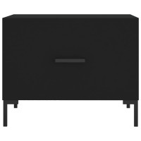 Produktbild för Soffbord svart 50x50x40 cm konstruerat trä