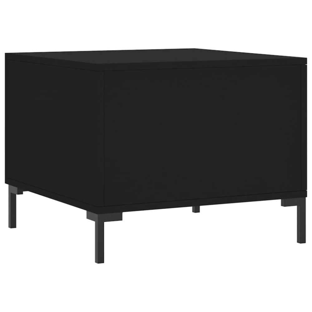 Produktbild för Soffbord svart 50x50x40 cm konstruerat trä