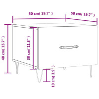 Produktbild för Soffbord sonoma-ek 50x50x40 cm konstruerat trä