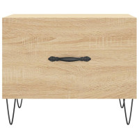 Produktbild för Soffbord sonoma-ek 50x50x40 cm konstruerat trä