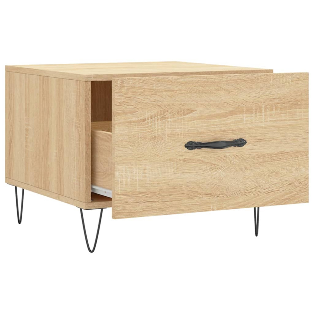 Produktbild för Soffbord sonoma-ek 50x50x40 cm konstruerat trä