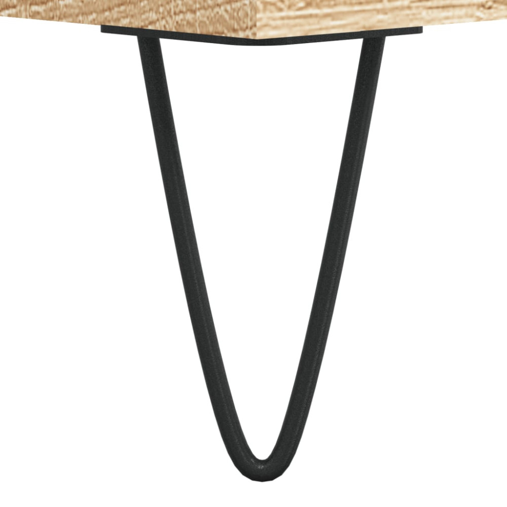 Produktbild för Soffbord sonoma-ek 50x50x40 cm konstruerat trä