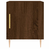 Miniatyr av produktbild för Sängbord brun ek 40x40x50 cm konstruerat trä