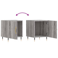 Miniatyr av produktbild för Sängbord grå sonoma 40x40x50 cm konstruerat trä
