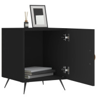 Miniatyr av produktbild för Sängbord svart 40x40x50 cm konstruerat trä