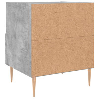 Produktbild för Sängbord betonggrå 40x35x47,5 cm konstruerat trä