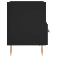 Produktbild för Sängbord svart 40x35x47,5 cm konstruerat trä