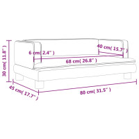 Produktbild för Barnsoffa blå 80x45x30 cm sammet