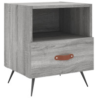 Miniatyr av produktbild för Sängbord 2 st grå sonoma 40x35x47,5 cm konstruerat trä