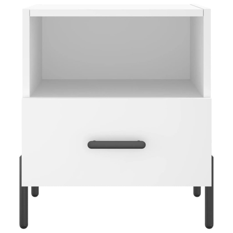 Produktbild för Sängbord 2 st vit 40x35x47,5 cm konstruerat trä